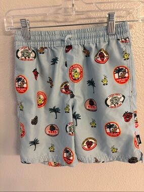 Vans Light Blue Graphic Badge Swim Shorts